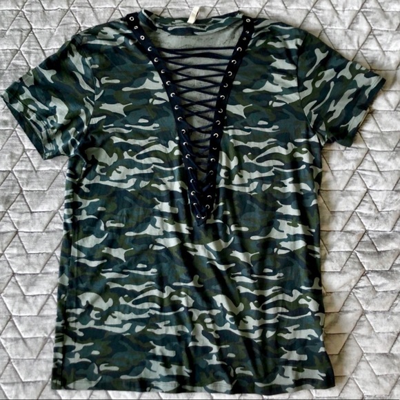 LF Lace Up Camp Tee - Picture 1 of 4